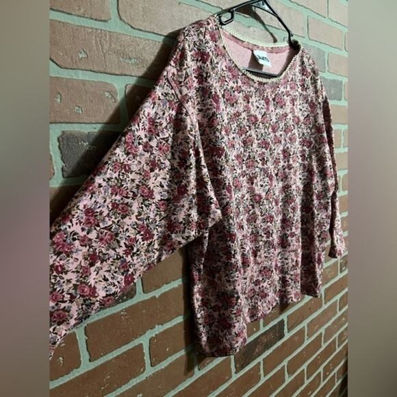 Biacci | Vintage Pink Floral 3/4 Sleeve Top - Picture 3 of 7